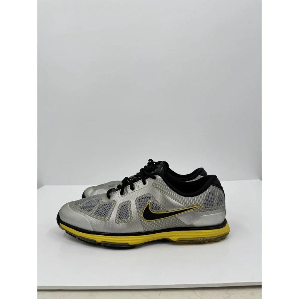 Nike LunarLon Running Shoes Men's Size 11.5 Gray Black Yellow Athletic Sneakers
